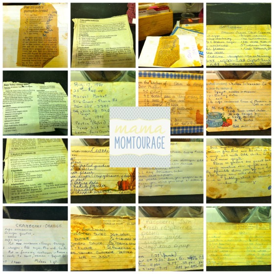 Mom's old recipes Collage